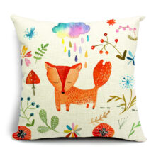 Renard des bois housse de coussin renard des bois