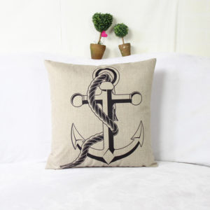 Housse de coussin Ancre à la mer Housse de coussin Ancre à la mer