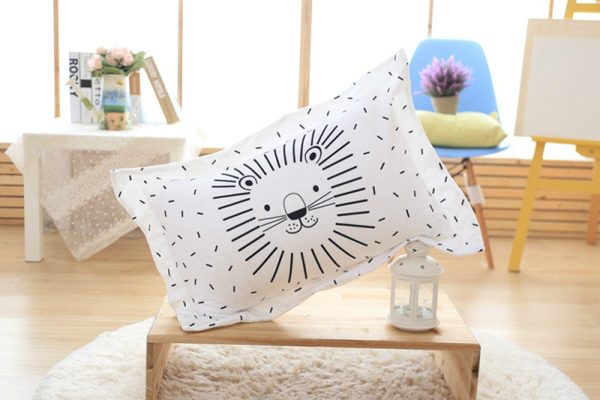 Taie d'oreiller enfant lion