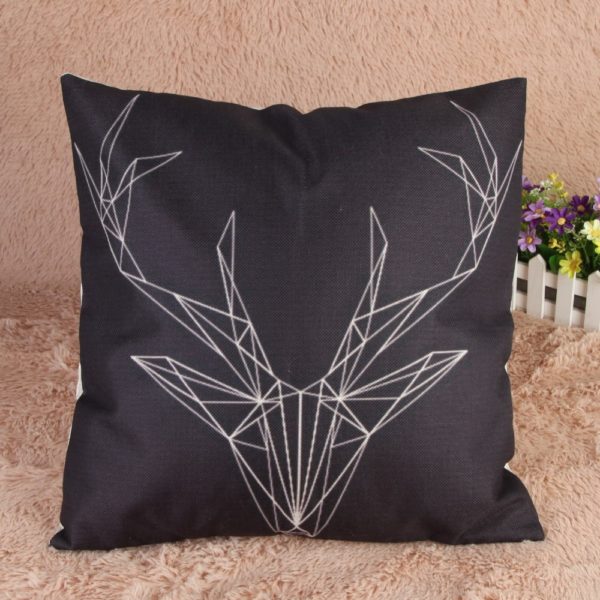 Tête de cerf – Housse de coussin Cerf créatif Tête de cerf – Housse de coussin Cerf créatif