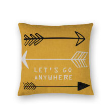 Housse de coussin jaune – Let’s go Housse de coussin jaune moutarde