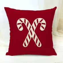 Collection – Housse de coussin Rouge Noël Housse de coussin noel sucre d'orge