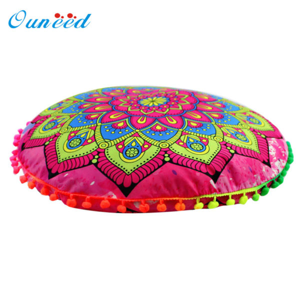 Housse de coussin Mandala Ponpon Bohème Housse de coussin Mandala Ponpon Bohème