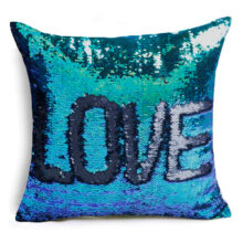 Housse de Coussin Love Paillettes