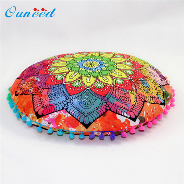 Housse de coussin Mandala Ponpon Bohème Housse de coussin Mandala Ponpon Bohème