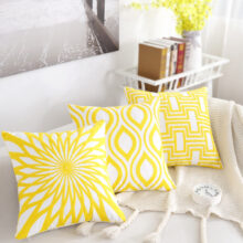 Housse de Coussin Nordique Jaune