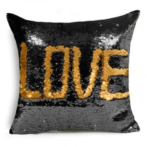 Housse de Coussin Love Paillettes Housse de Coussin Love Paillettes
