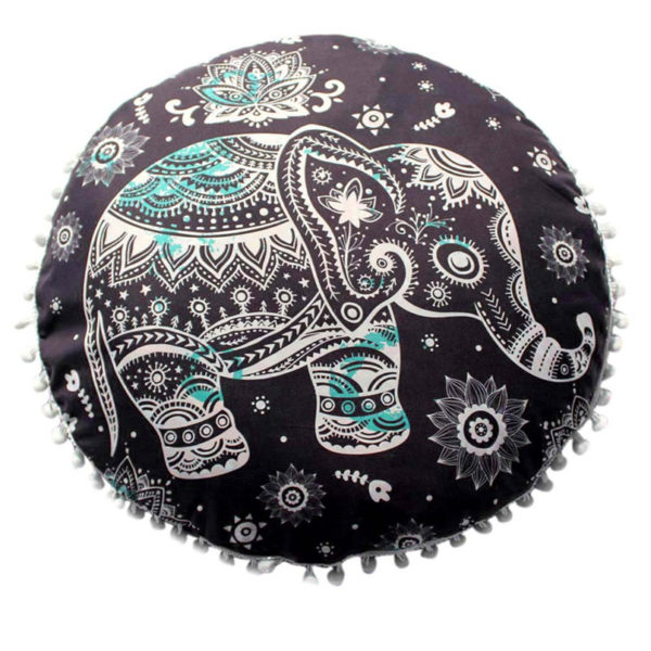 Housse de coussin Éléphant indien Housse de coussin Éléphant indien