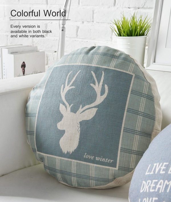 Housse de coussin Ronde Scandinave Housse de coussin Ronde Scandinave