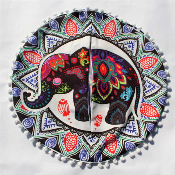 Housse de coussin Éléphant indien Housse de coussin Éléphant indien