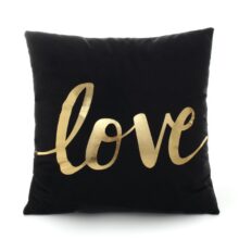 Housse de coussin passion noir et or Housse de coussin passion noir et or
