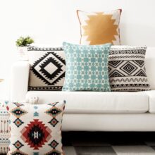 coussin déco à motif