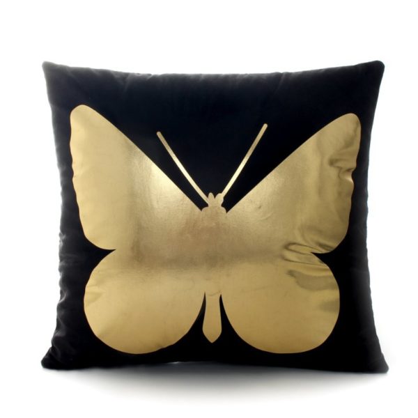 Housse de coussin passion noir et or Housse de coussin passion noir et or