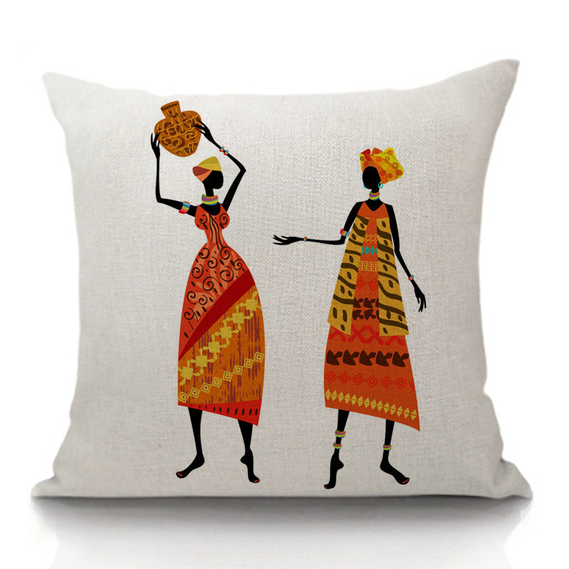 Coussin décoratif Afrika 45x45, rembourrage de taie d'oreiller en coton  inclus - Outlet Excelsa - Af Interni Shop