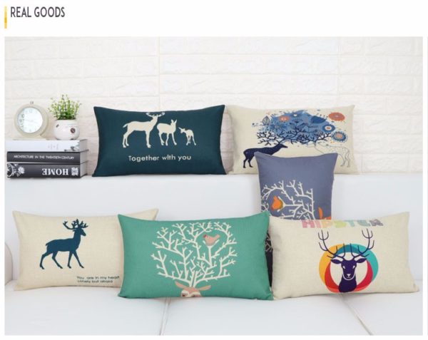 Housse de coussin 3D cerf