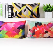 Housses de coussin colorés coussin coloré rectangle