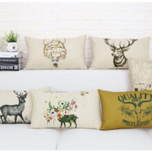 Housse de coussin 3D cerf