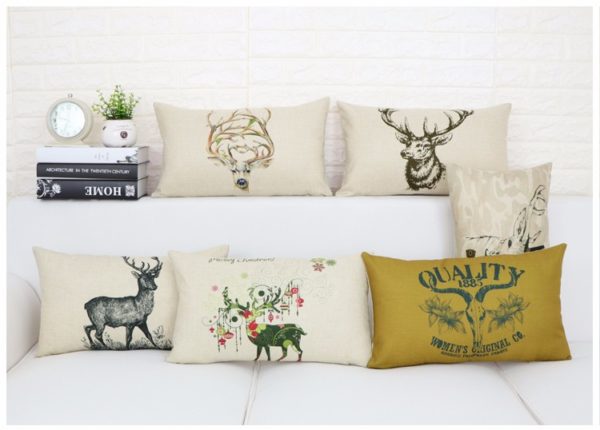 Housse de coussin 3D cerf