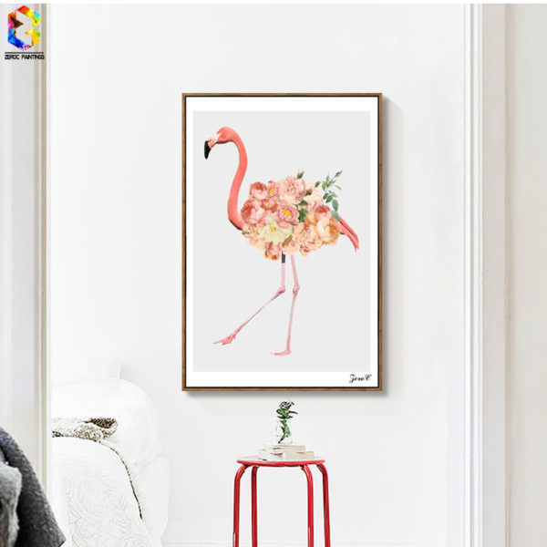 Affiche flamant rose