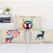Housse de coussin 3D cerf