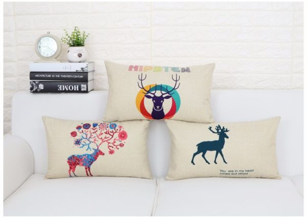 Housse de coussin 3D cerf
