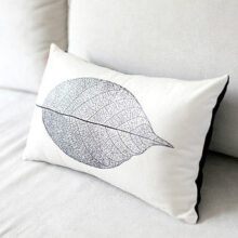 Housse de coussin feuille Rectangulaire