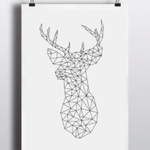 Affiche 3D cerf Affiche 3D cerf