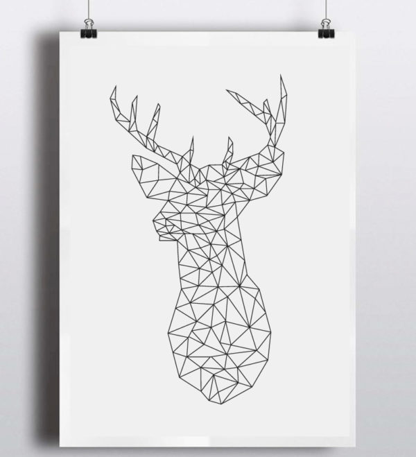 Affiche 3D cerf Affiche 3D cerf
