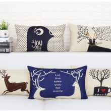 Housse de coussin 3D cerf