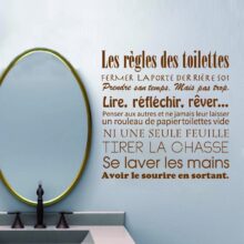 Stickers règles de toilettes Stickers règles de toilettes