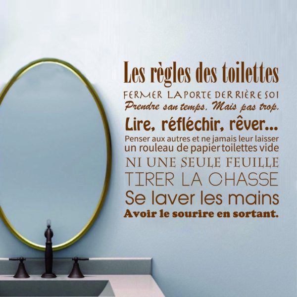 Stickers règles de toilettes Stickers règles de toilettes