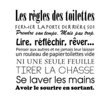 Stickers règles de toilettes Stickers règles de toilettes