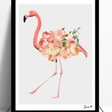 affiche flamant rose