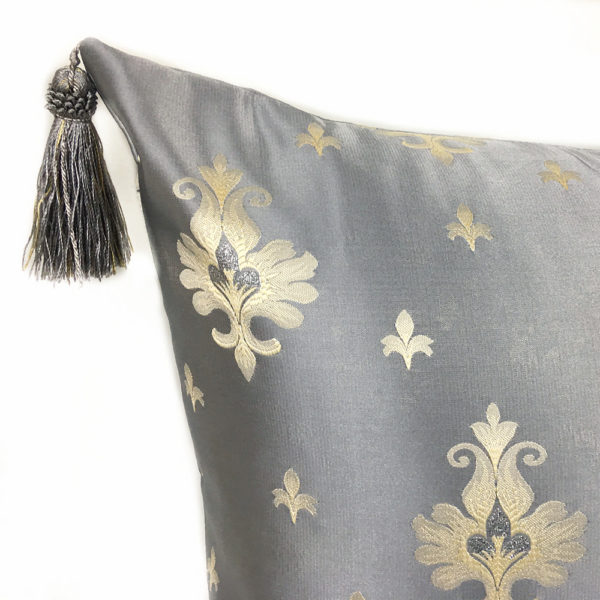 Housse de Coussin 45x45cm Royal en Soie Bleu