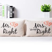 Housse de coussin Love Smith coussin mr et madame