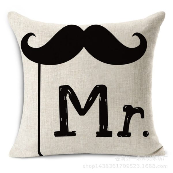 Housse de coussin Mme & M Housse de coussin Mme & M 4