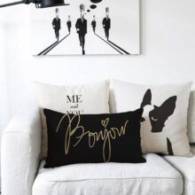 Collection Housses de coussin Bonjour coussin bonjour