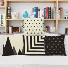 Collection nordique noir coussin nordique noir