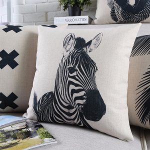Housse de Coussin noir élégant Collection black palm 2