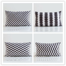 Collection long black graphique coussin graphique noir