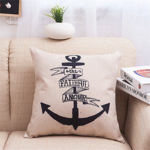 Collection – Housse de Coussin Marine B Housse de coussin Ancre brume 1