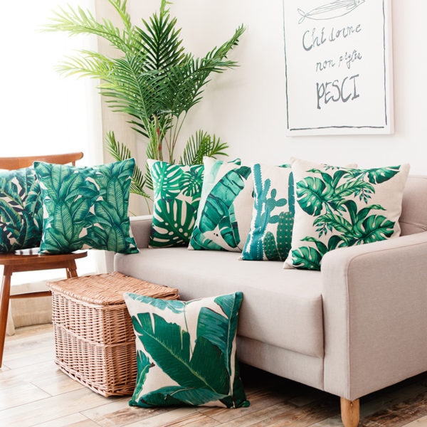Collection – Housse de Coussin tropical verde Collection tropical baie