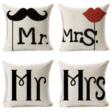 Housse de coussin Mme & M Housse de coussin Mme & M