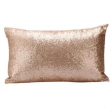 Collection – Housse de coussin à sequins 30x50cm coussin rectangle sequins rosé