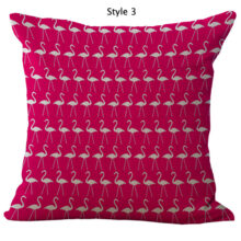 Collection – jolies housses flamant rose Haute qualité Tropical Taie d'oreiller Oiseau Rose Flamants Roses Housse de Coussin Linge de Maison Oreiller Cojines Almofadas Sans Garnitures 3