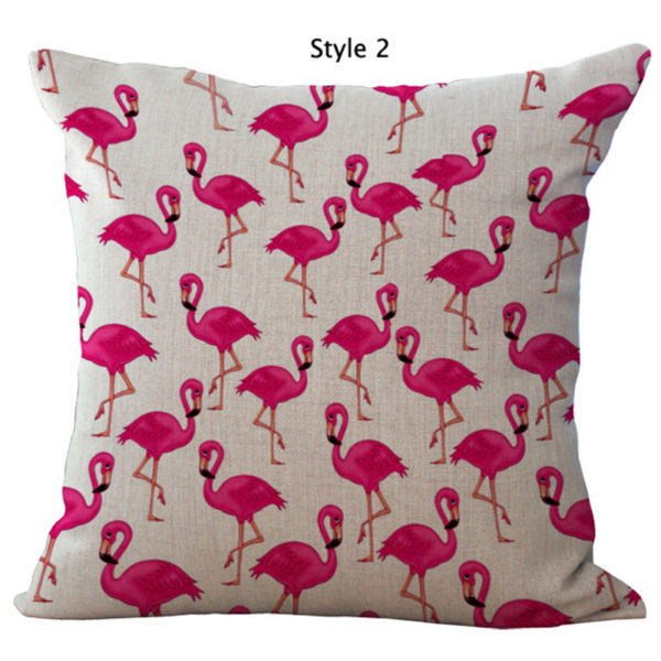 Collection – jolies housses flamant rose Haute qualité Tropical Taie d'oreiller Oiseau Rose Flamants Roses Housse de Coussin Linge de Maison Oreiller Cojines Almofadas Sans Garnitures 2