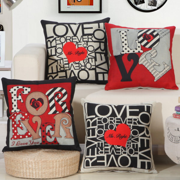 Collection de Coussin love red