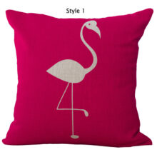 Collection – jolies housses flamant rose Haute qualité Tropical Taie d'oreiller Oiseau Rose Flamants Roses Housse de Coussin Linge de Maison Oreiller Cojines Almofadas Sans Garnitures 1