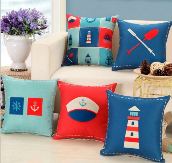 Housse de coussin marin Sailor