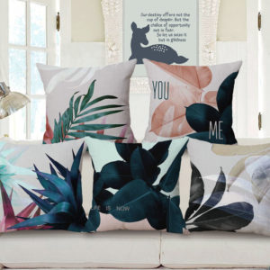 Housse de coussin blue jungle Housse de coussin blue jungle 1